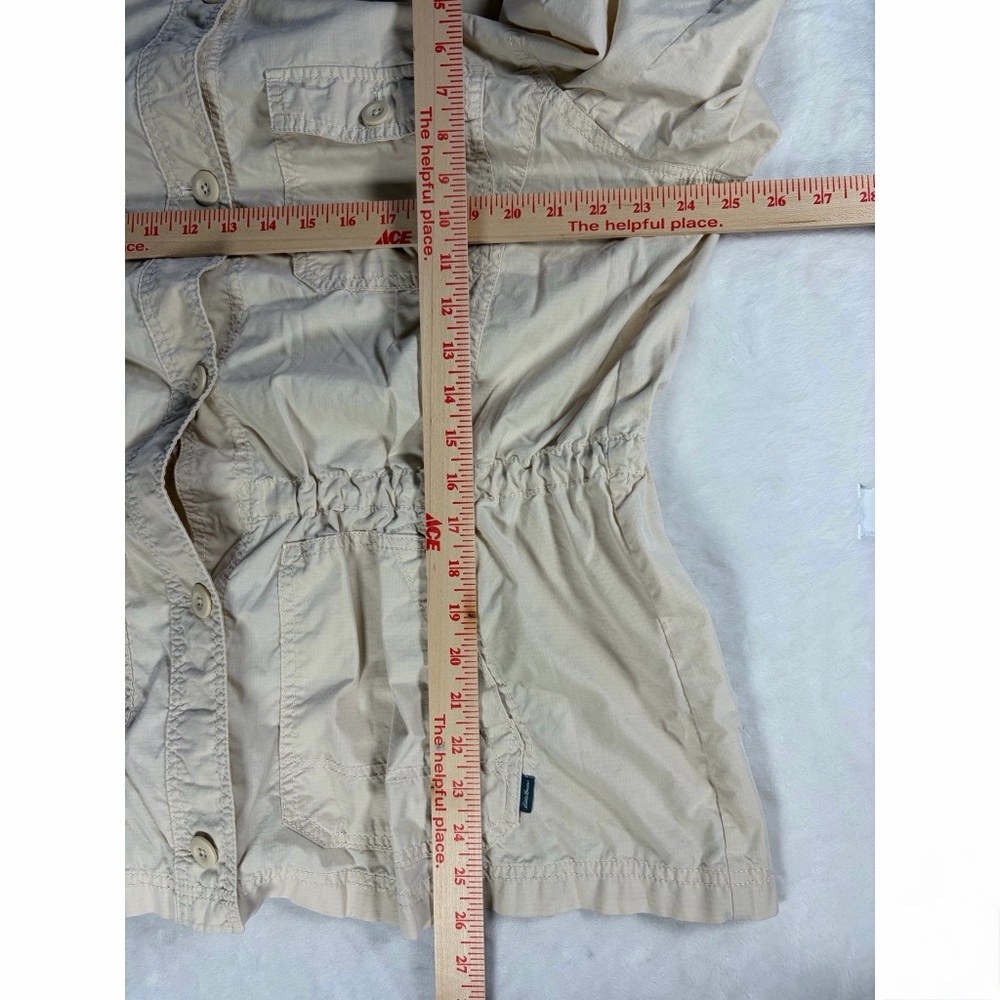 EDDIE BAUER Rip Stop Tan Khaki Utility Safari Cargo Pocket Jacket Shacket 2X - Picture 6 of 7